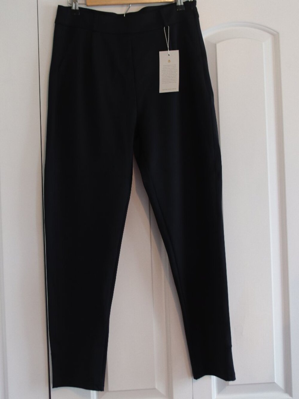 Buffbunny Collection Black Pull on Pant Front Pleat Side Zip Size Large